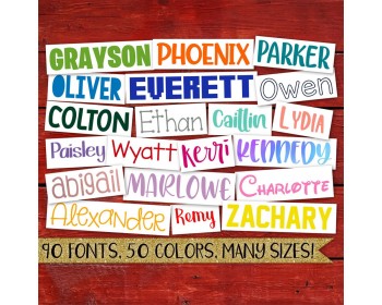 Personalised Boy's Name Decal - Custom Name Letter Sticker